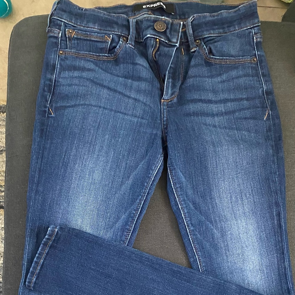 Plain Blue Jeans from Express
